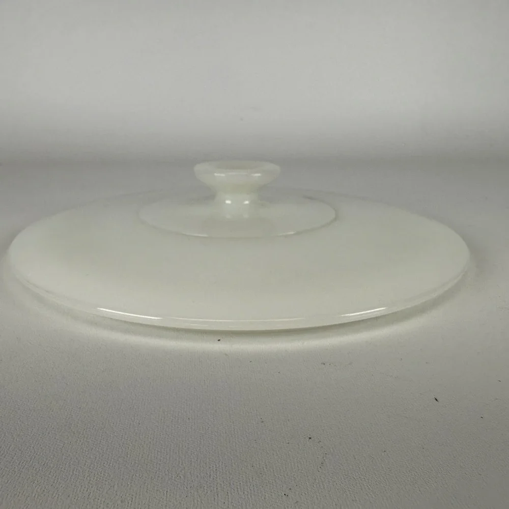 Vtg Milk Glass Round‎ Casserole Dish Replacement Lid ONLY Fits 8 Inch